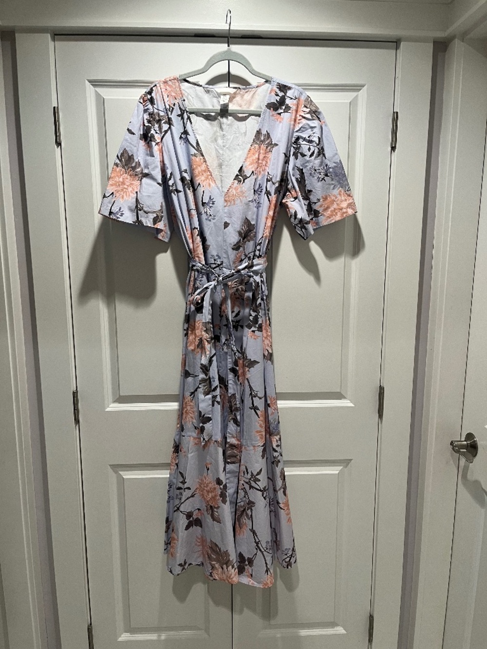 Ladies summer dress from H&M, soft blues and peach, size XXL